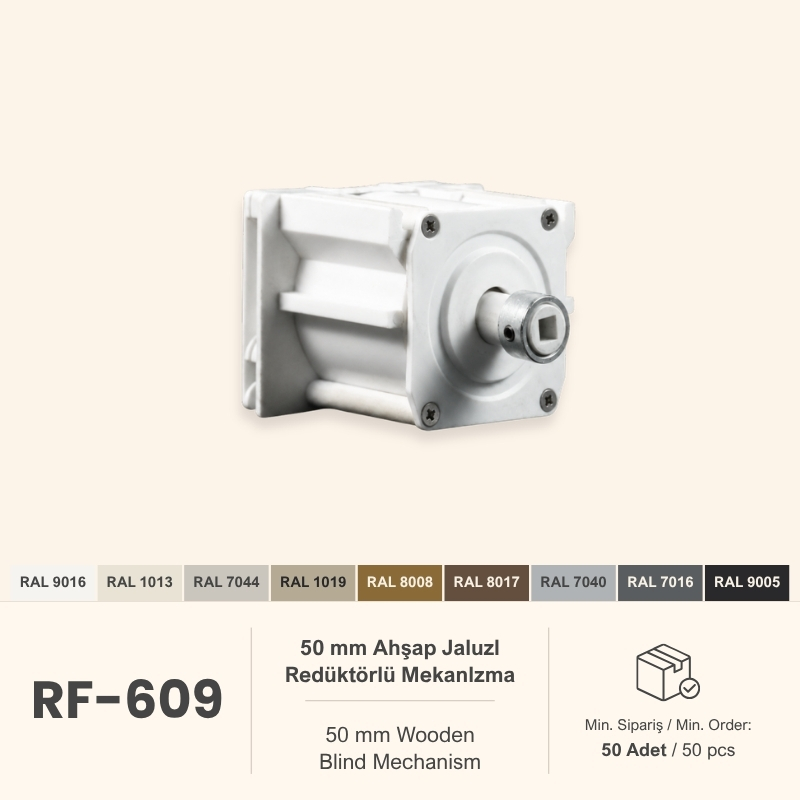 50 mm Ahşap Jaluzi Redüktörlü Mekanizma